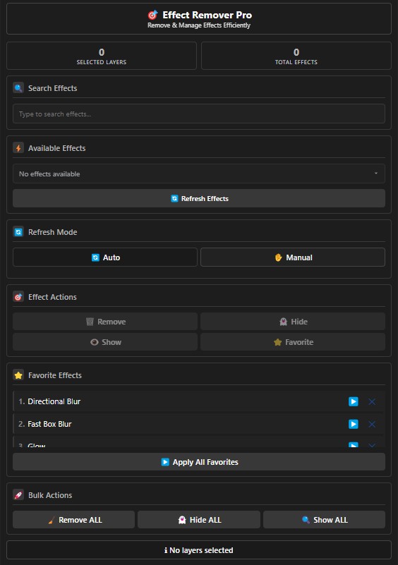 Effect Remover Pro interface